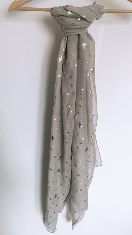 Foulard étoile Gris